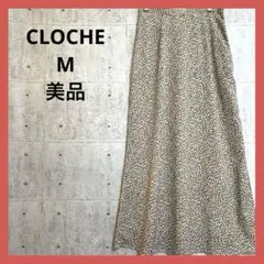 クロシェ CLOCHE 【M】 フレア ロング スカート オフホワイト 花柄