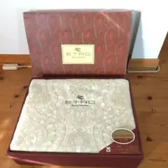 【新品未使用箱付き】ETRO エトロ 綿毛布 高級品 西川 日本製 自宅洗濯可