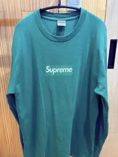 Supreme box logo L/S Tee グリーン