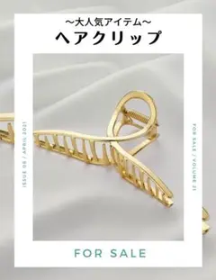韓国 髪留め 金色 バンズクリップ 人気 ヘアクリップ