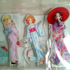 アイカツ！星宮いちご　大空あかり　藤原みやび　アクスタ　浴衣　着物ver.未開封