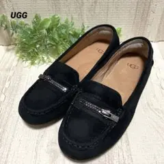 UGGアグ スエードローファー チャックデザイン22.5