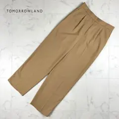 美品 トゥモローランド ストレートパンツ ベージュ サイズ38*QB1750