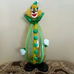 MURANO GLASS 大きな ムラノ ポイント ミルフィオリ ピエロ MURANO GLASS 大きな ムラノ ポイント ミルフィオリ ピエロ