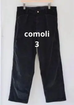 【サラウンド】COMOLI コーデュロイワークパンツ 23AW サイズ2 COMOLI | コーデュロイワークパンツ（black）- BARD