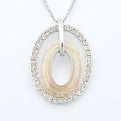 Swarovski ネックレス サークル ラインストーン シルバー