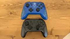 Nintendo Switch プロコン黒 & ホリパッド青セット