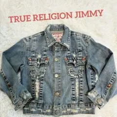 TRUE RELIGION JIMMY レディース デニムジャケットダメージ加工