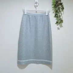 【アルテソワ】【池田レイカ】ブルーシルバー スカート　シワ加工　サイズ9