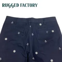 03M822◯ RUGGED FACTORY 新品未使用 刺繍デザイン チノパン