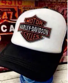 【新品❣️】HARLEY ハーレー　ダビッドソン　メッシュキャップ　黒白