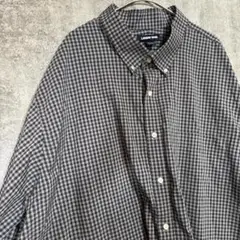 US古着 Lands' End 長袖チェックシャツ 3XL