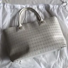 アニエスベー パンチング レザー トートバッグ