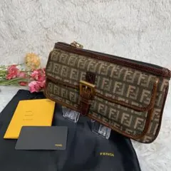 FENDI フェンディ ポーチ 総柄 ズッカ柄 FF ギャランティカード