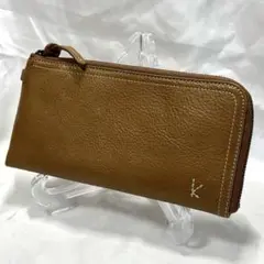 【極美品】kanana project 長財布 L字ファスナー レザー 刺繍
