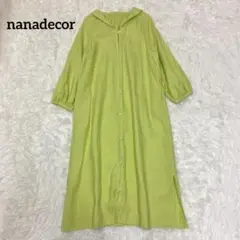 美品　nanadecor セーラリネンワンピース　岡本敬子　リネン100