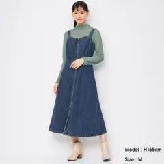 GU ジーユー デニムフロントボタンワンピース M