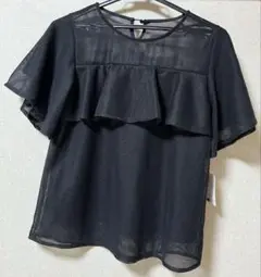 【新品】黒 半袖 メッシュ トップス