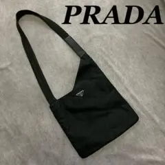 【希少】PRADA プラダ ナイロンショルダーバッグ アシンメトリー ブラック