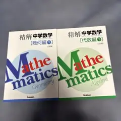 精解 中学数学 幾何編・代数編 下 ２冊セット