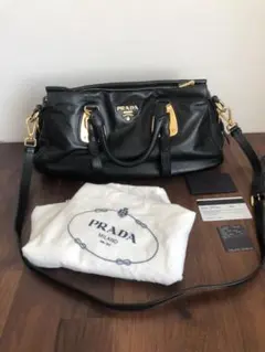 PRADA カーフショルダーハンドバッグ