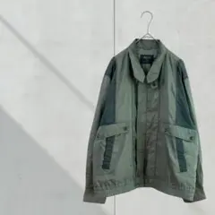 3480【ベストセレクション】ブルゾン　ジャンパー　古着　レトロ　Ｍ　フルジップ