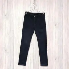 【OPAQUE.CLIP】ブラックデニムパンツ ストレート カジュアル 裏起毛