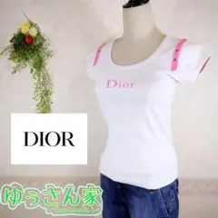 ディオール tシャツ ホワイト ピンク
