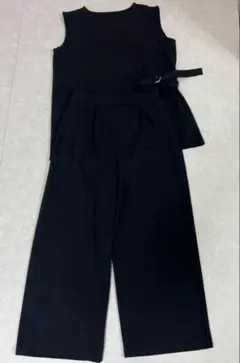 ブラック パンツセットアップ　Lサイズ