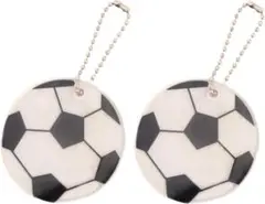 反射キーホルダー リフレクター 2個セット サッカーボール