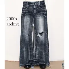 2000s sorridere grunge flare denim y2k