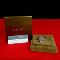 極 美品 保存箱 袋付き グッチ ダブルG シルバー 925 リング 21号