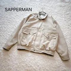 【SAPPERMAN】長袖ジャンパー　ブルゾン　ジップアップ　M ロゴ刺繍　羽織
