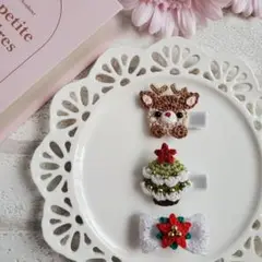 ୨୧ヘアクリップセットK-16୨୧ベビークリップ⑅﻿ベビー&キッズ⑅﻿Xmas⑅
