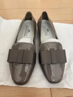 【美品】テンパレイト　レインシューズ リボンフラットシューズ　ローファー　23