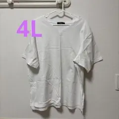 ホワイト 4L Tシャツ 綿100%