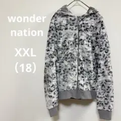 wonder nation 【XXL（18）】レオパード柄 パーカー ブルゾン