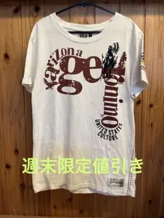 ジェロニモgeronimo Mサイズ メンズTシャツ 白ネイティブ