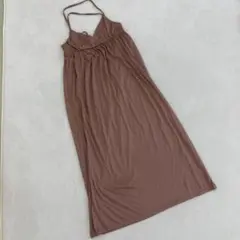 ⭐ナノユニバース⭐キャミソールワンピース ピンクベージュ ロング丈 女性