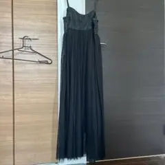 ブラックデニム　チュール　ワンピ