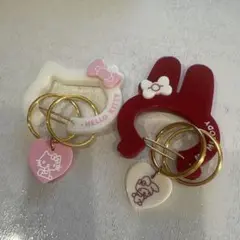 キティ　マイメロディ キーホルダー　カラビナ