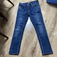 美品♡OLD NAVY スリム デニム 32x32 ダメージ加工