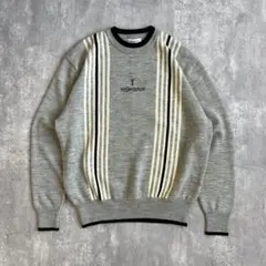 イヴサンローラン pour homme　ウールセーター　刺繍ロゴ　激レア　美品