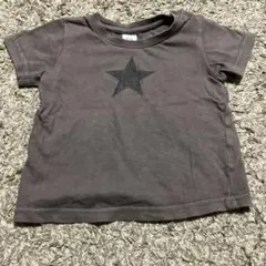 グレー 星プリント Tシャツ 80cm