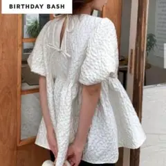 BIRTHDAY BASHバースデーバッシュ ジャガードペプラムバックトップス