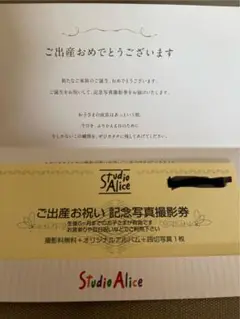Studio Alice 記念写真撮影券