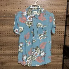 値下げ！RIP CURL 半袖アロハシャツ 12サイズ ブルー