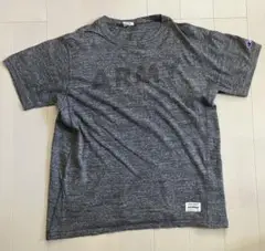 チャンピオン　ARMY 霜降グレー　Tシャツ　ランタグ　染み込みプリント　M