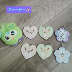 レトロファービー キラキラアクリルキーホルダー ぬいぐるみ