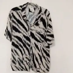 ZARA ゼブラ柄 半袖シャツ L